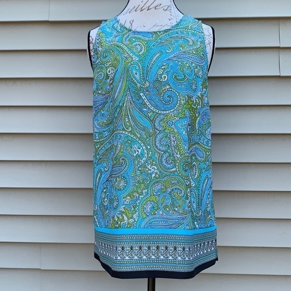 Michael MICHAEL KORS paisley sleeveless top - Picture 1 of 12